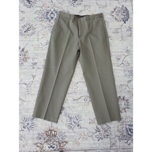 #471 Haggar Pants Men 36x29 Tan Chino Casual Zip Fly 100% Cotton